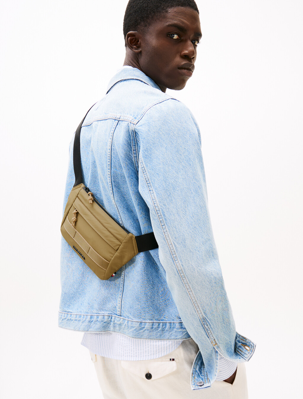 Textured Logo Bum Bag, Sandalwood, hi-res