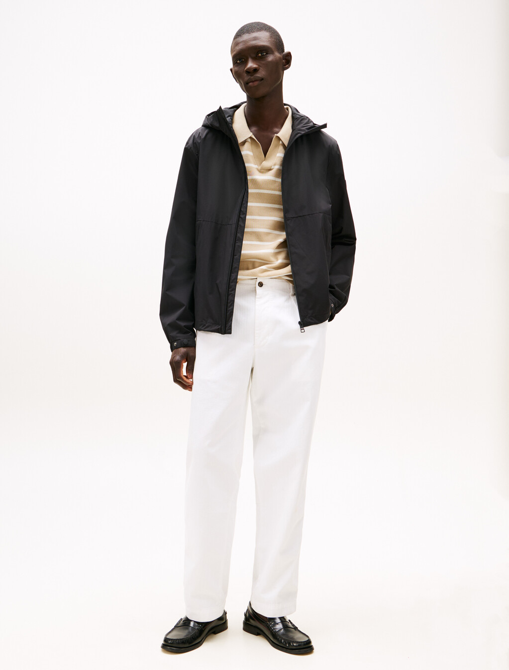 Herringbone Tapered Leg Chinos, Th Optic White, hi-res