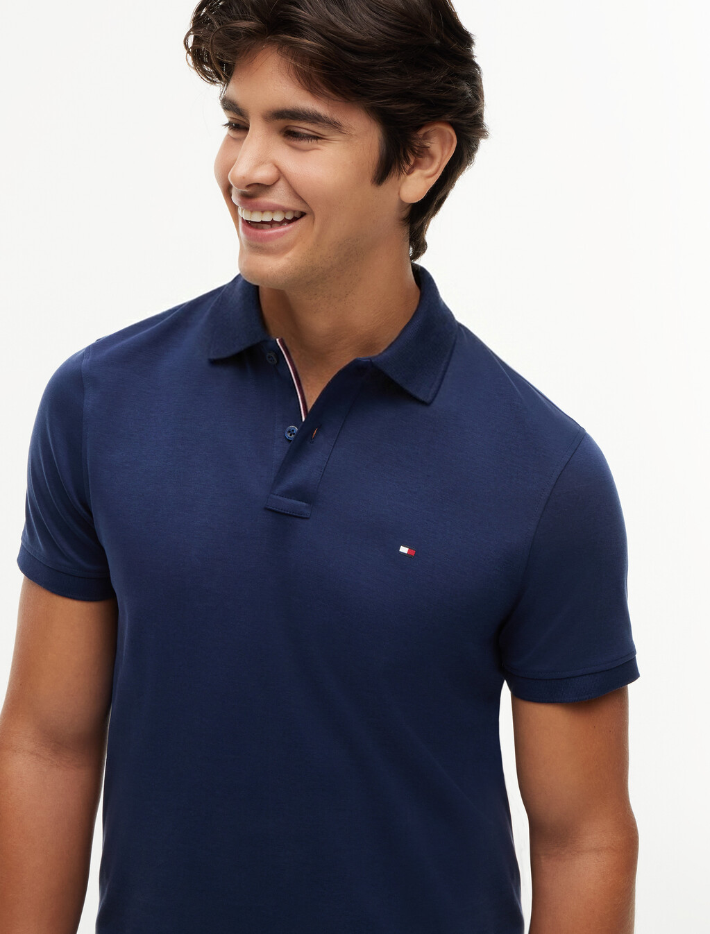 Performance Regular Fit Jaquard Polo Shirt, Carbon Navy, hi-res