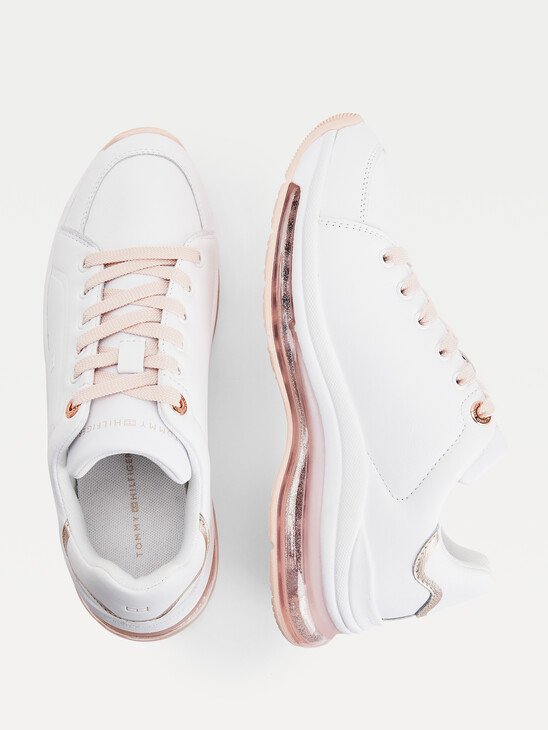 Air Bubble Metallic Leather Trainers