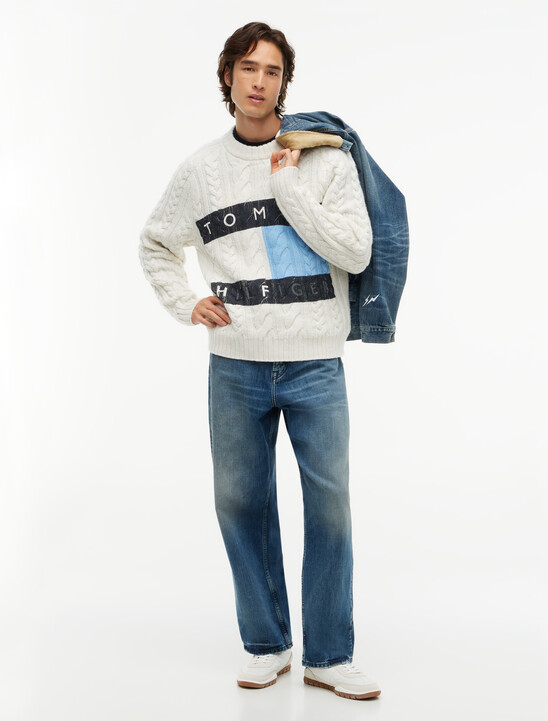 Wool Blend Cable Knit Jumper