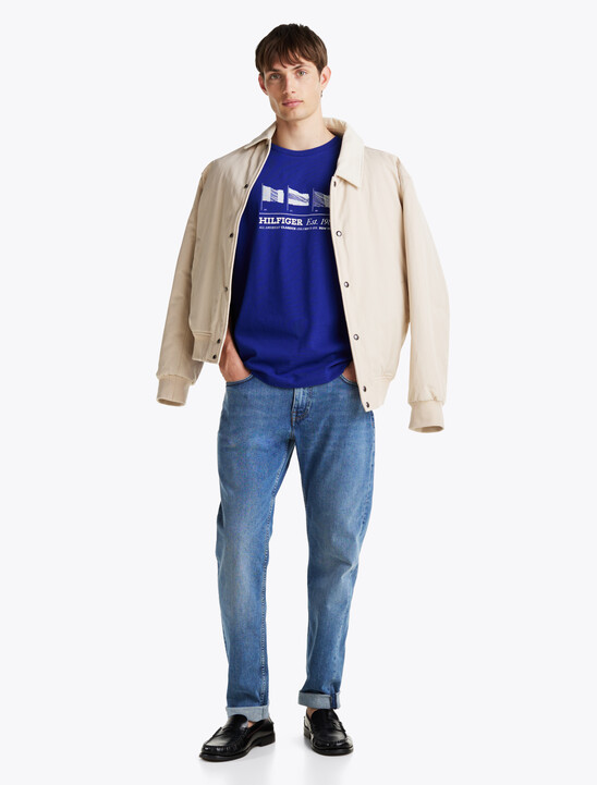 Hilfiger Flags T-Shirt, Wedge Blue Hilfiger Flags T-Shirt