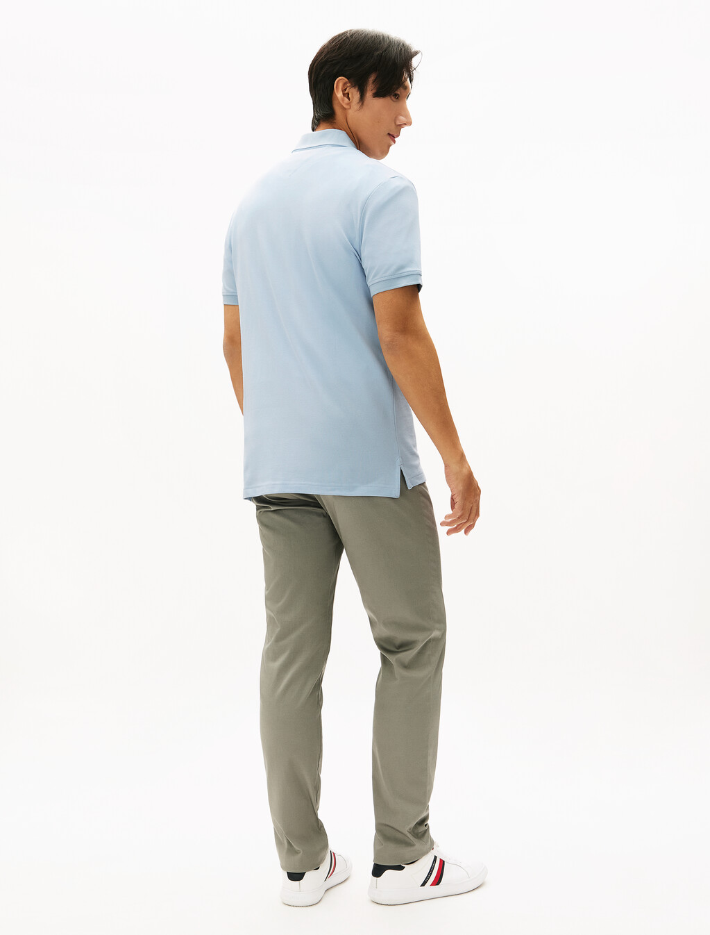 Color Block Undercollar Polo, Breezy Blue, hi-res