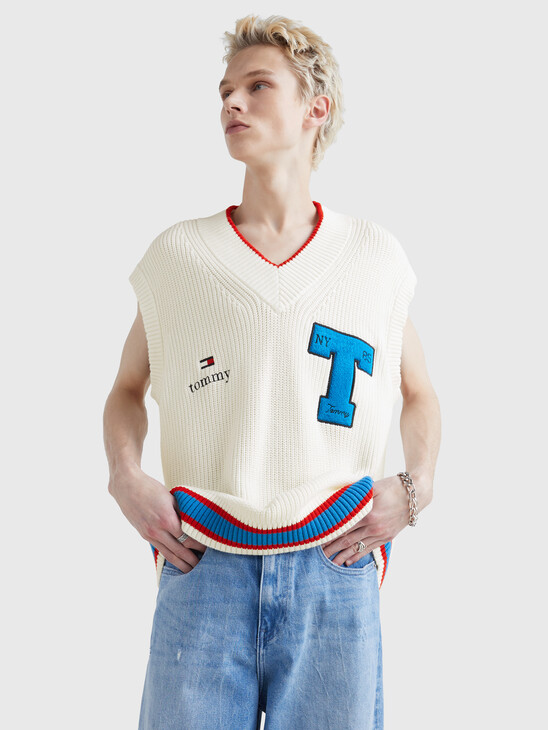 VARSITY LETTER DUAL GENDER SWEATER VEST
