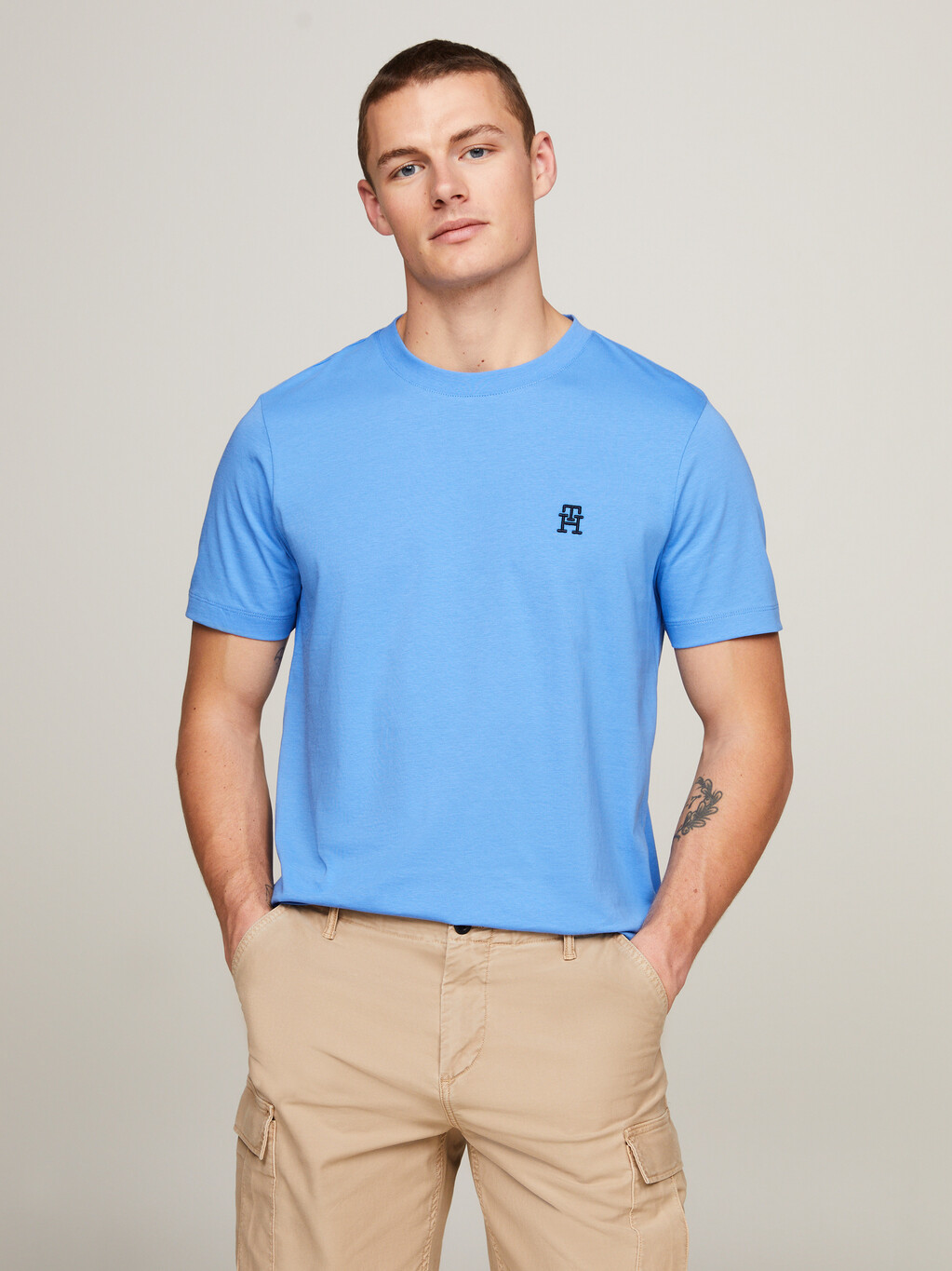 TH Monogram T-Shirt, Blue Spell, hi-res