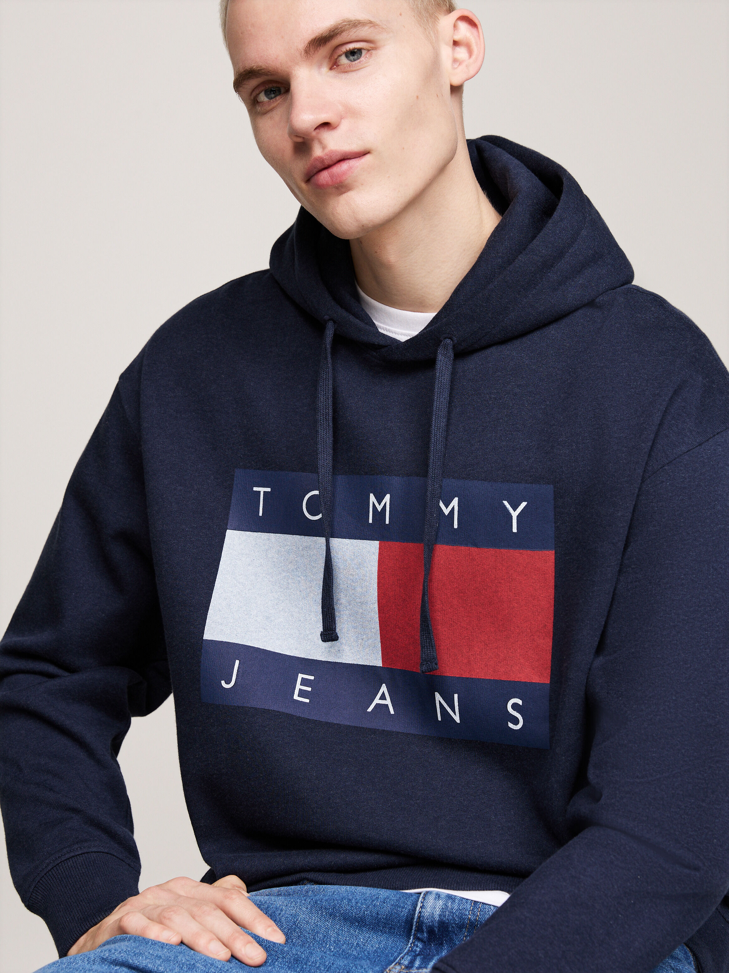 Tommy jeans hoodie heren clearance