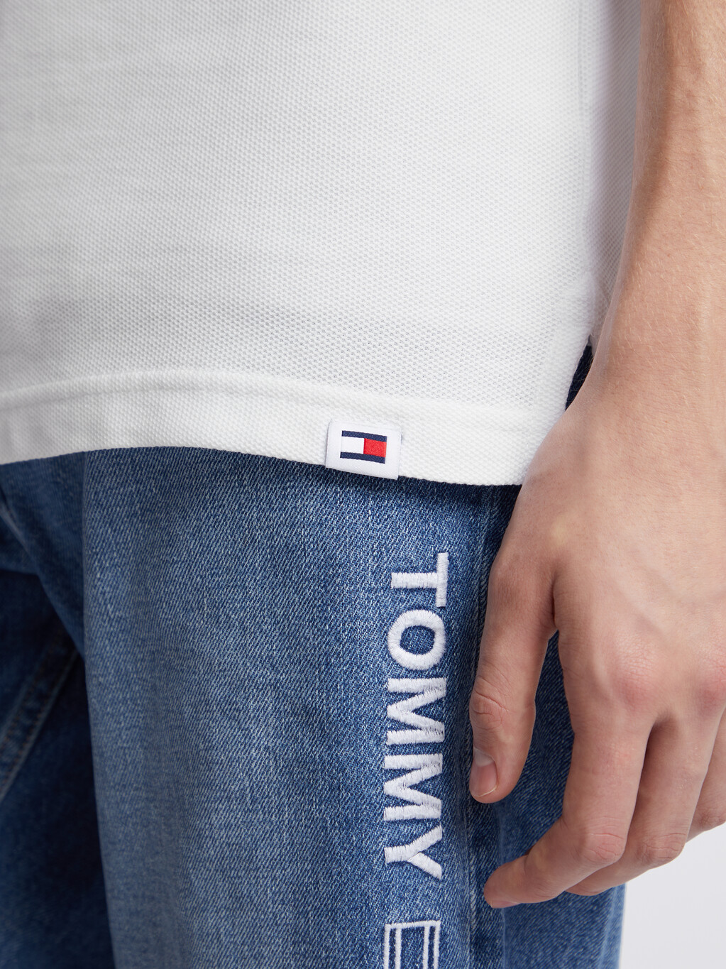 Tommy Jeans NYC Polo, White, hi-res