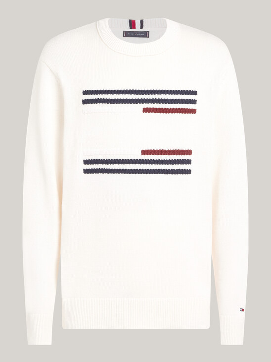 Cable Knit Stripe Flag Relaxed Jumper