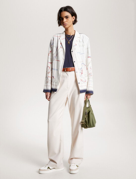 Atlas Scarf Print Pyjama Shirt