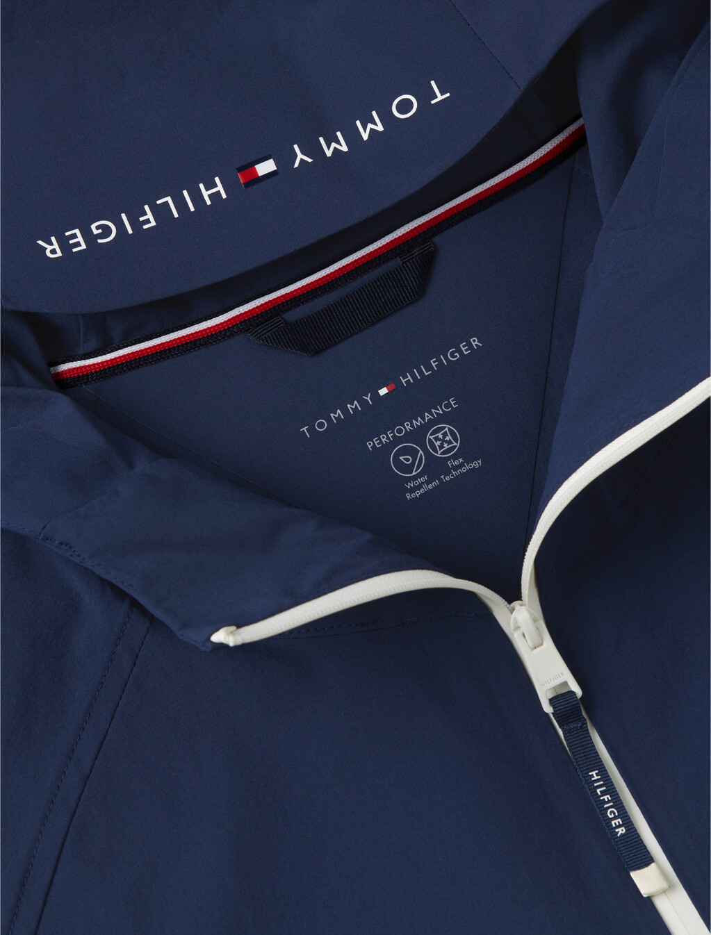 Performance Tech Hooded Zip-Thru Jacket, Carbon Navy, hi-res