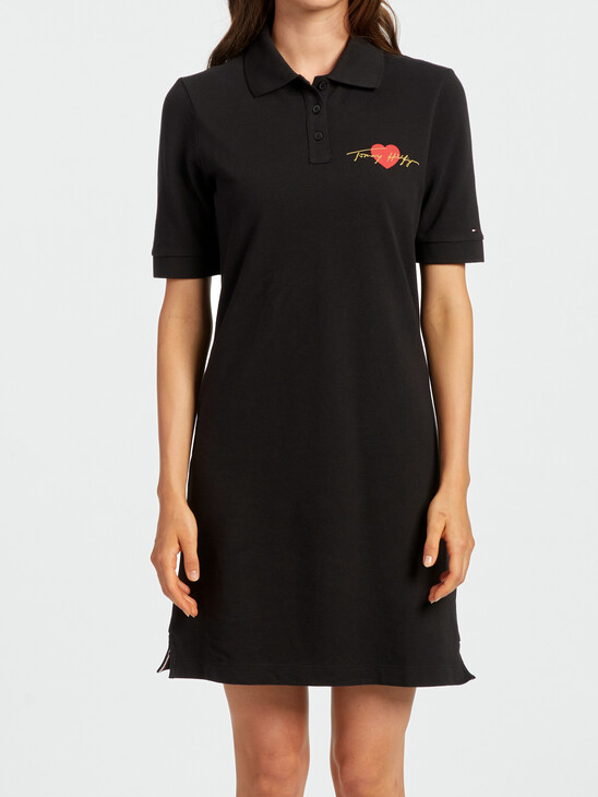 HEART TOMMY CASUAL POLO DRESS
