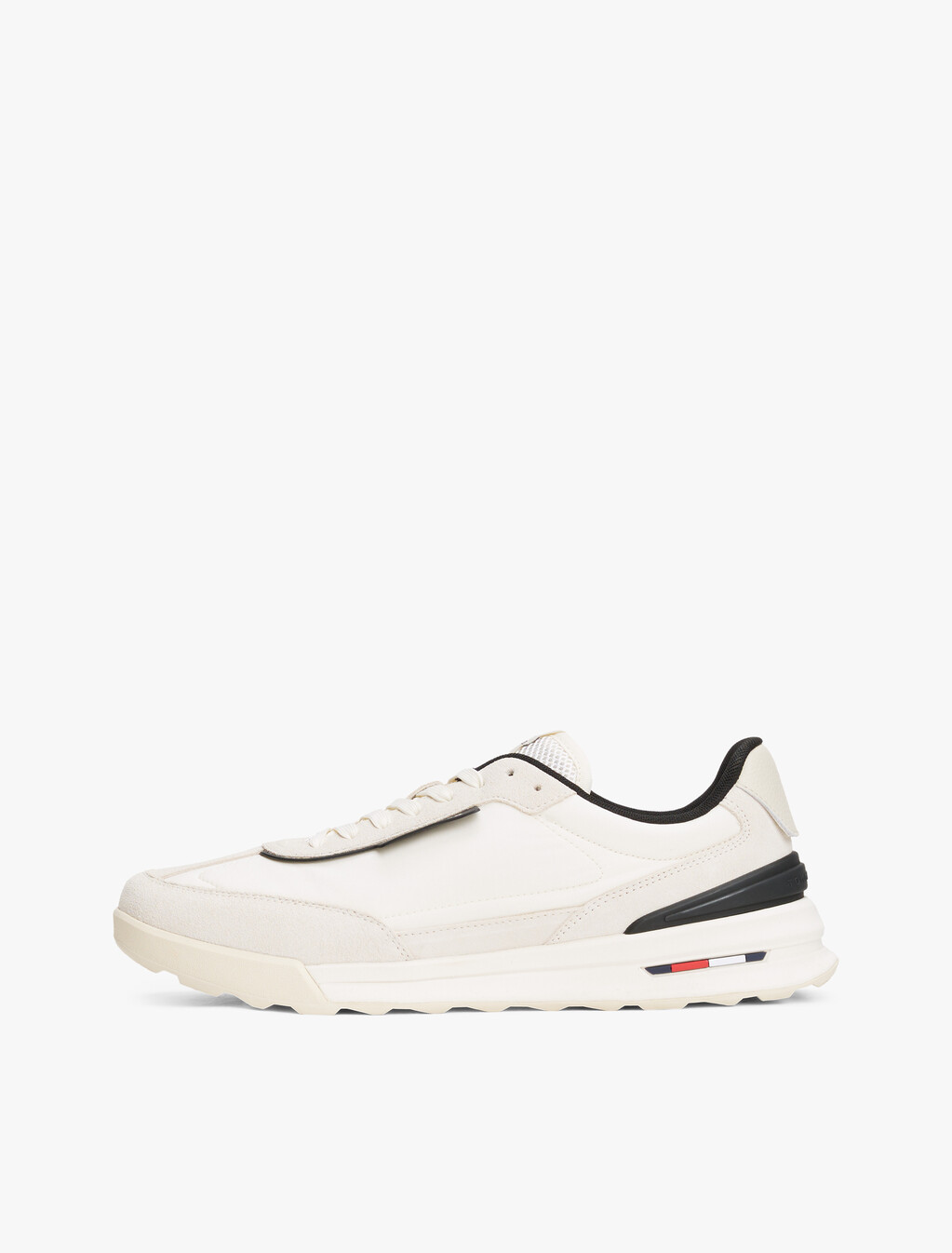Retro Nylon Mix Runner Sneaker, Ivory Petal, hi-res