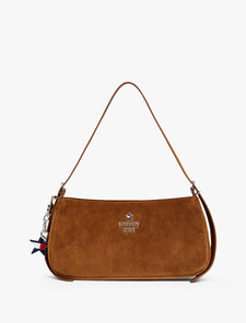 Tommy Girl Suede Shoulder Bag, Pommes Suede, hi-res