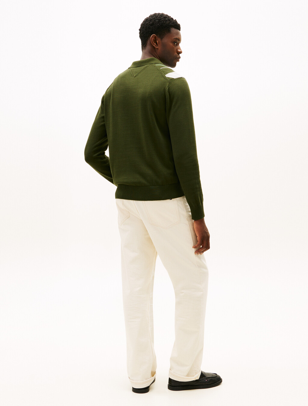 Argyle Rugby Collar Jumper, Arctic Spruce, hi-res