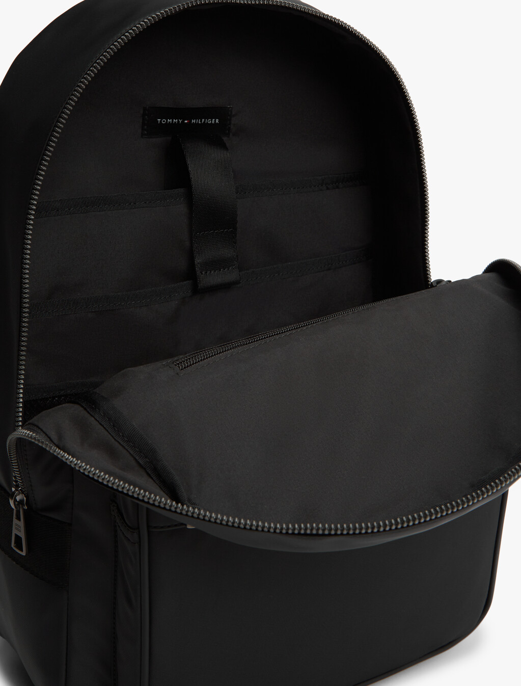 Metal Logo Dome Backpack, Black, hi-res