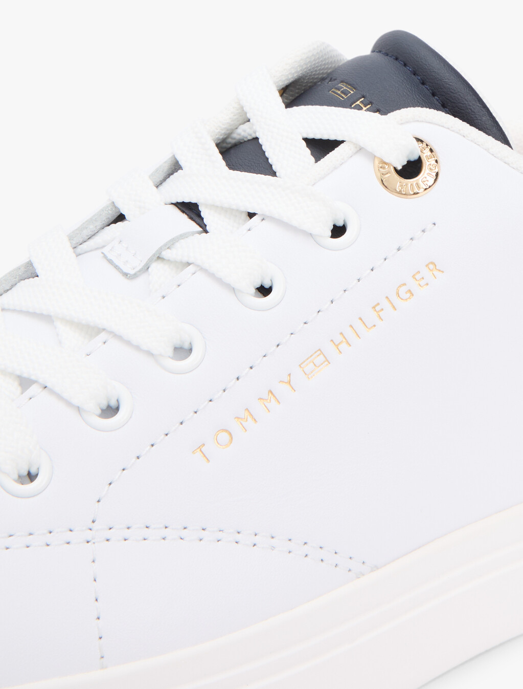 Leather Metallic Logo Cupsole Trainers, Rwb, hi-res
