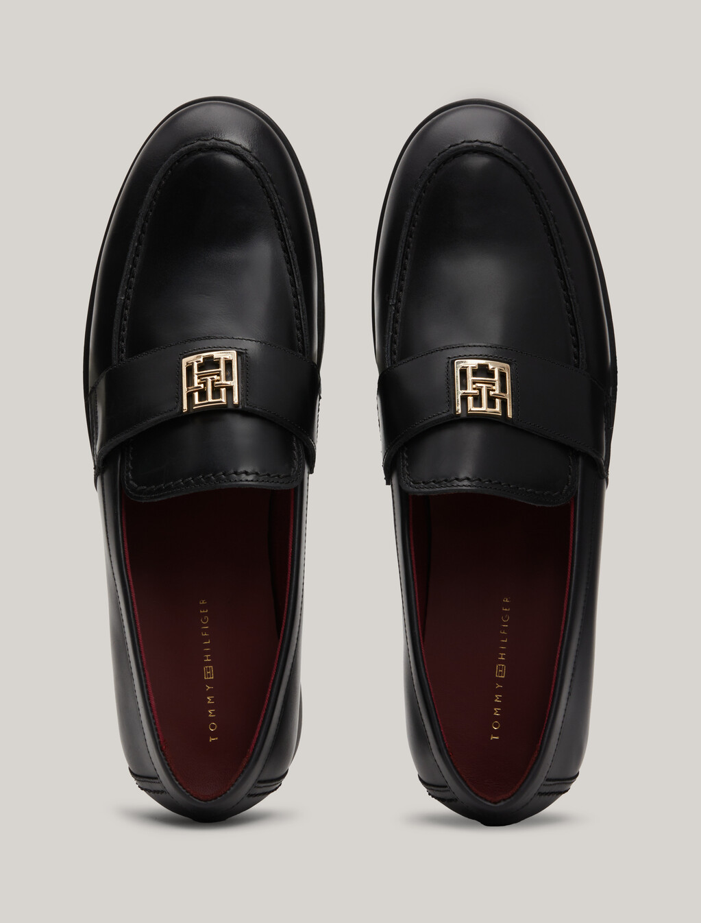 Elevated Leather Loafers, Black, hi-res