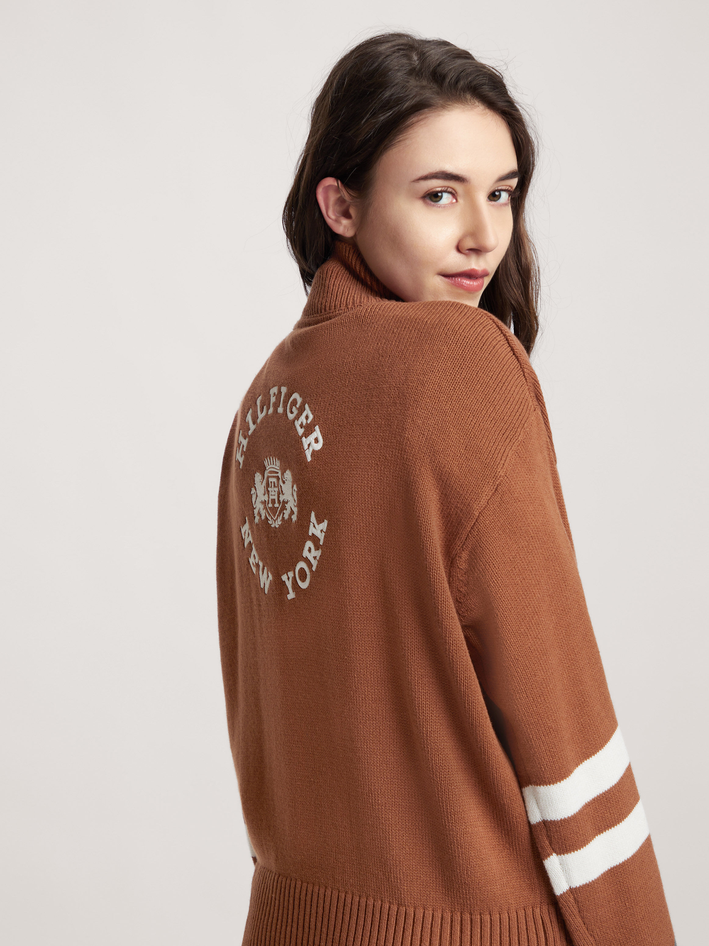 Women's cognac shop colored sweater