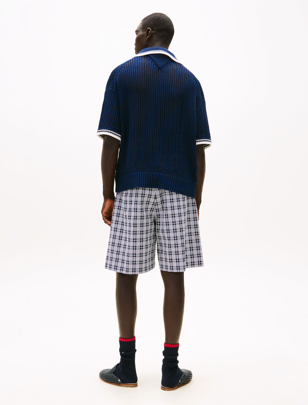 The Runway Collection Regular Mesh Polo Shirt, Carbon Navy, hi-res