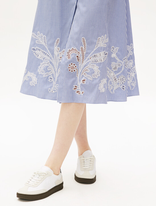 Asia Fit Broderie Cotton Shirt Dress