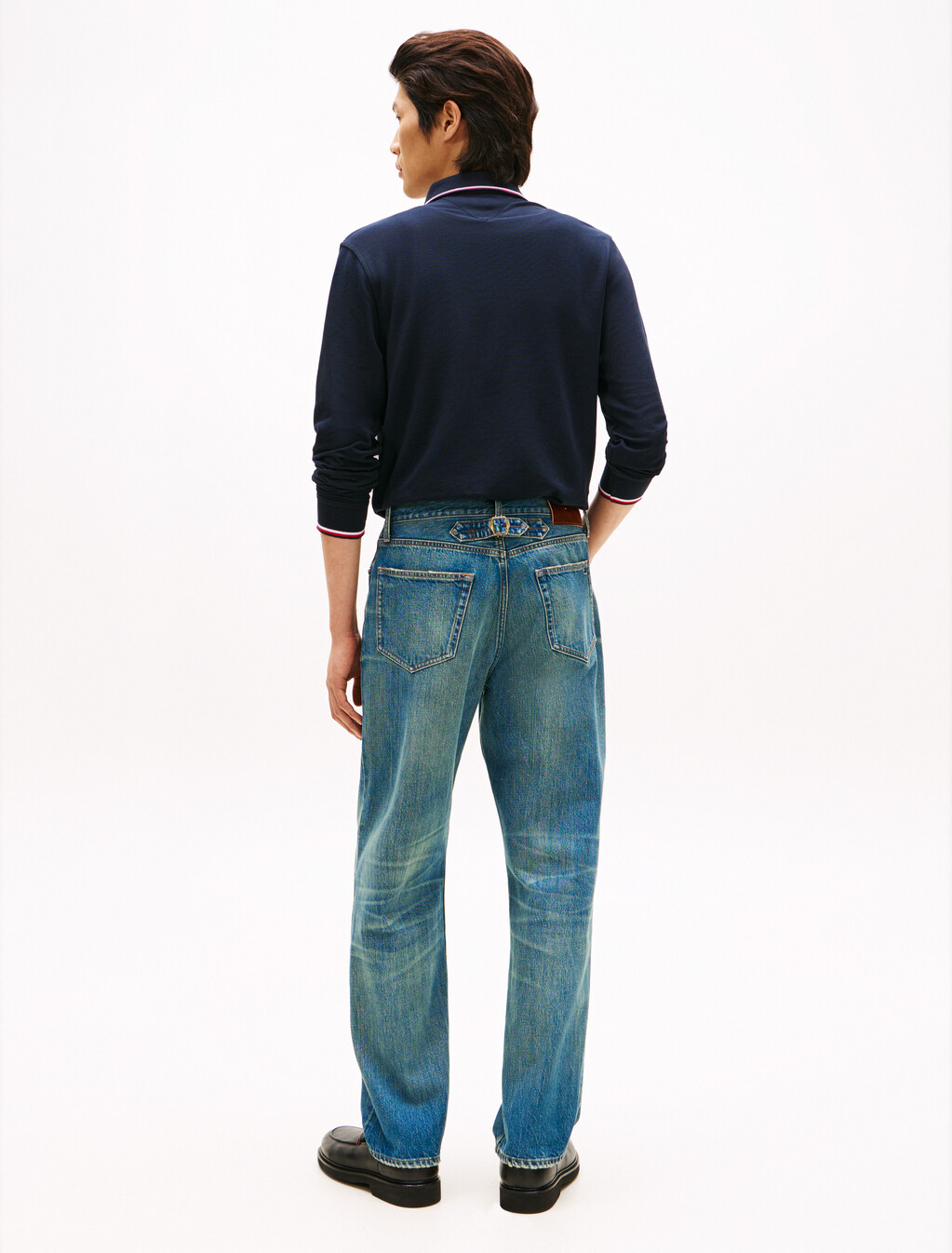 Back Cinch Relaxed Jeans, Mario Blue, hi-res