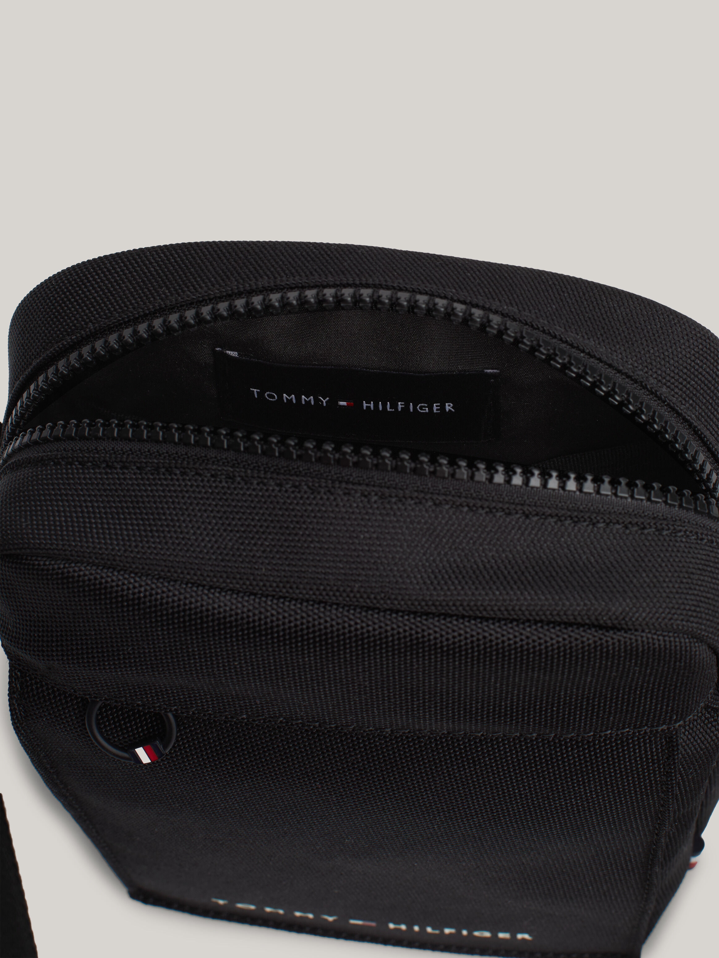 Tommy Hilfiger Logo Mini Reporter Bag in Black
