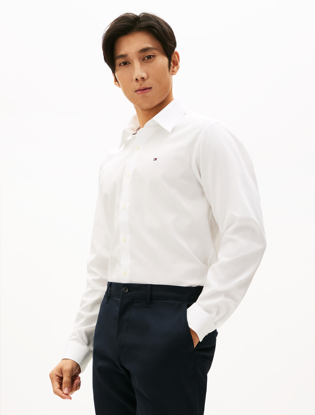 Non Iron Long Sleeve Shirt, Th Optic White, hi-res