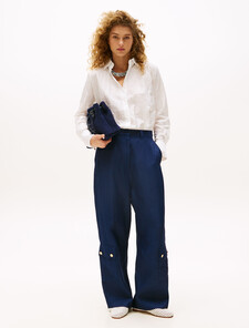 The Runway Collection Silk Blend Regular Shirt, Ecru, hi-res
