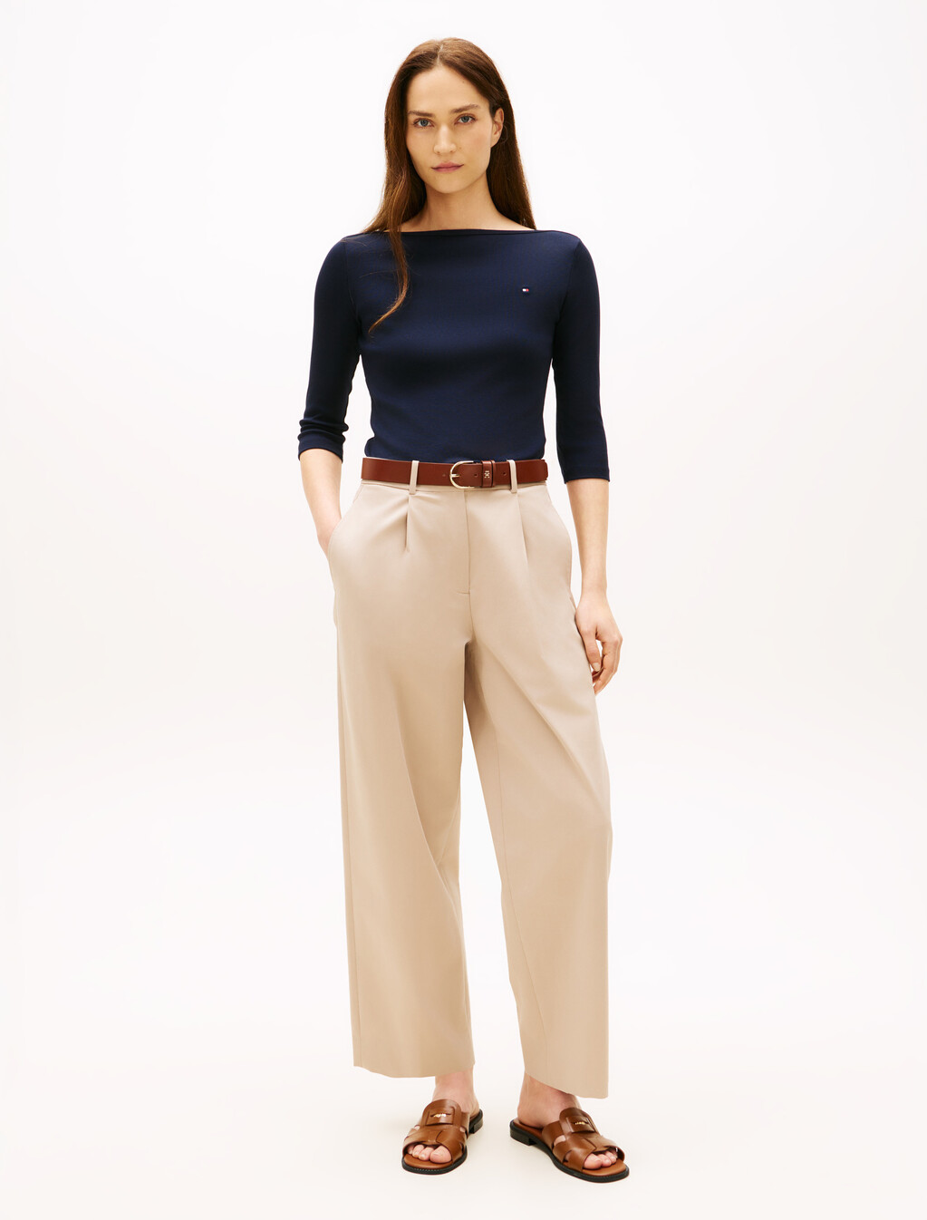 Three-Quarter Sleeve Boat Neck T-Shirt, Nos Desert Sky, hi-res