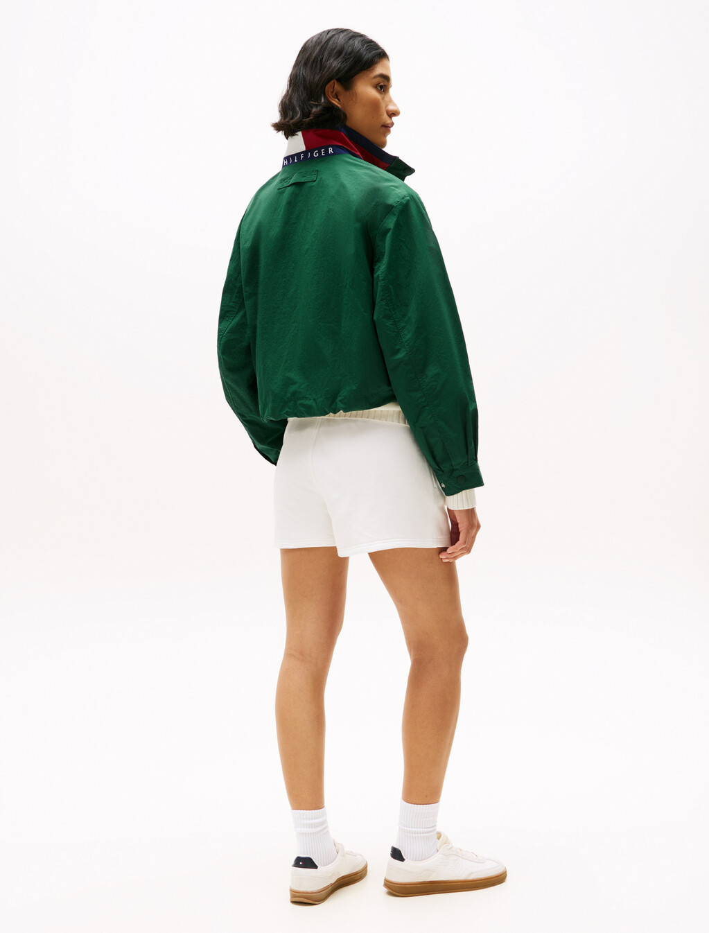 Hilfiger Sailing Signature Cropped Regatta Jacket, Ornamental Green, hi-res