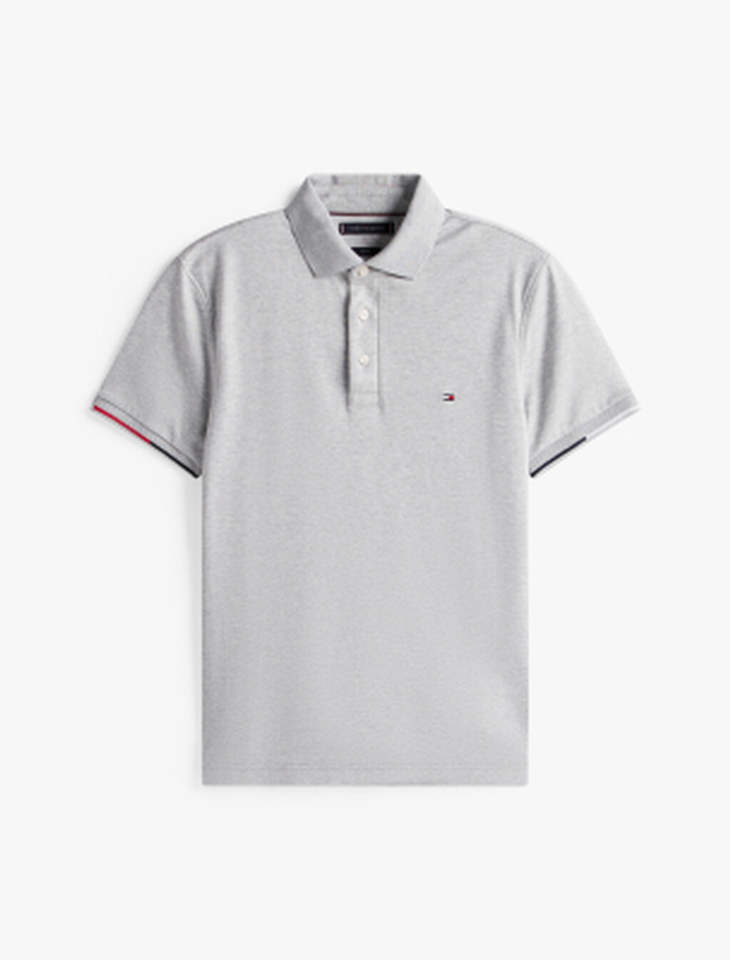 Slim Fit Signature Polo Shirt, Light Grey Heather, hi-res