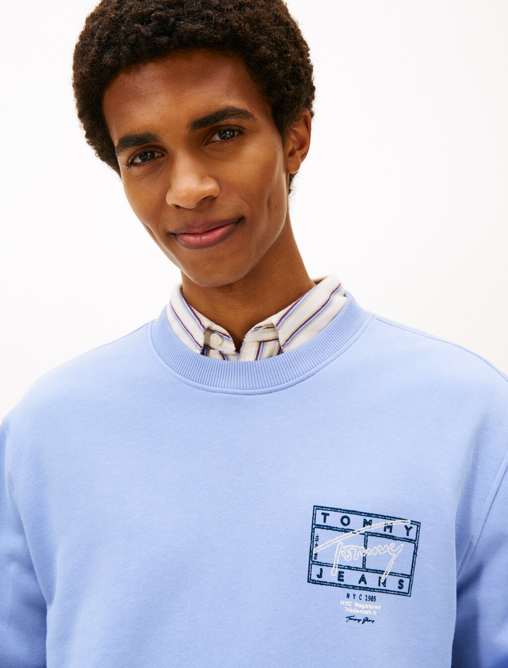 Tommy Flag Graphic Print Sweatshirt, Nordic Iris, hi-res