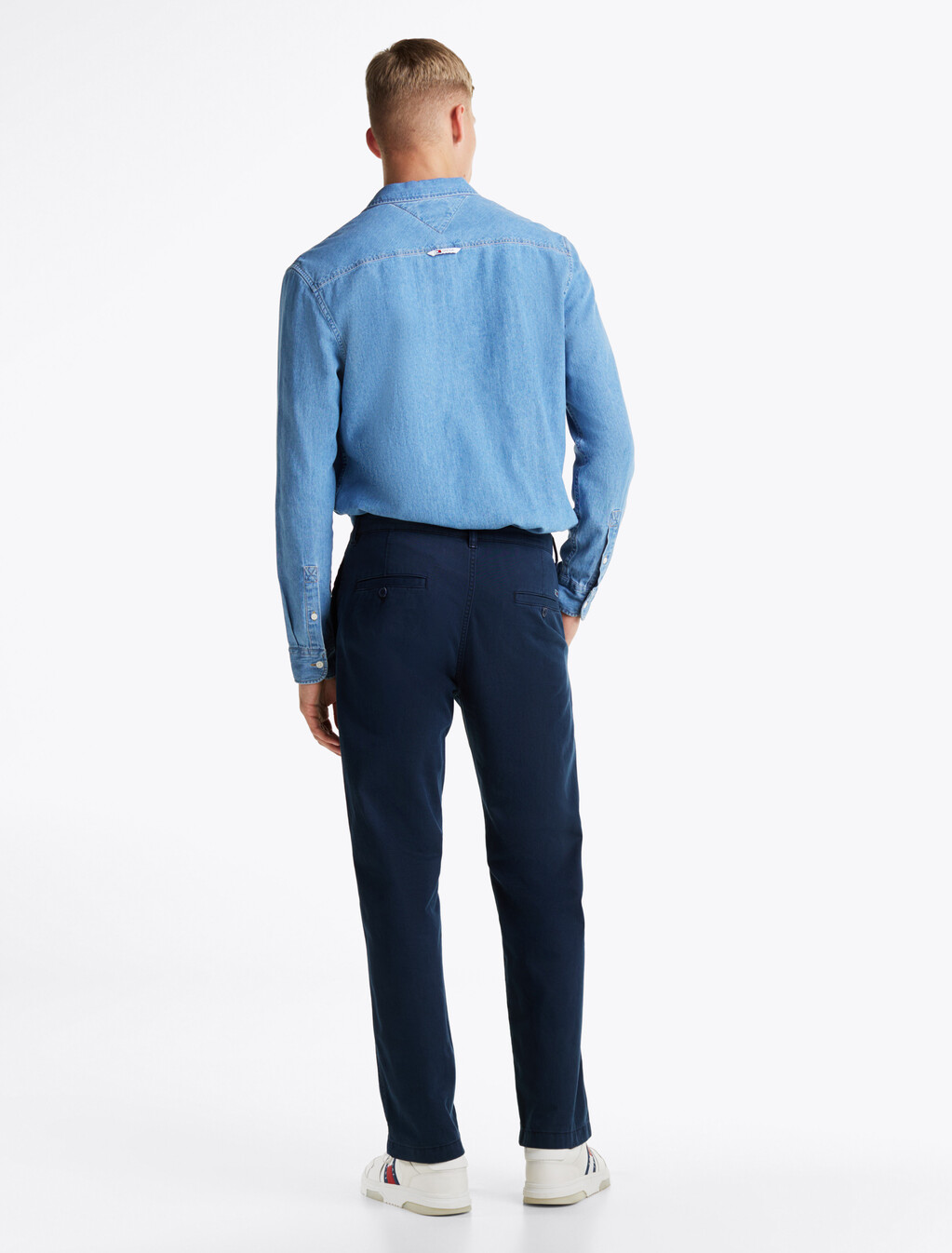 Cotton Twill Straight Leg Chinos, Dark Night Navy, hi-res