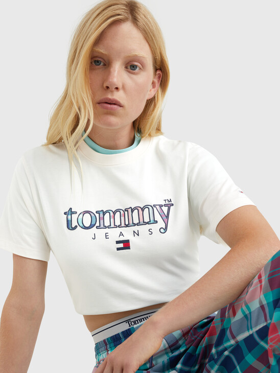 TOMMY TARTAN LOGO CLASSIC FIT T-SHIRT
