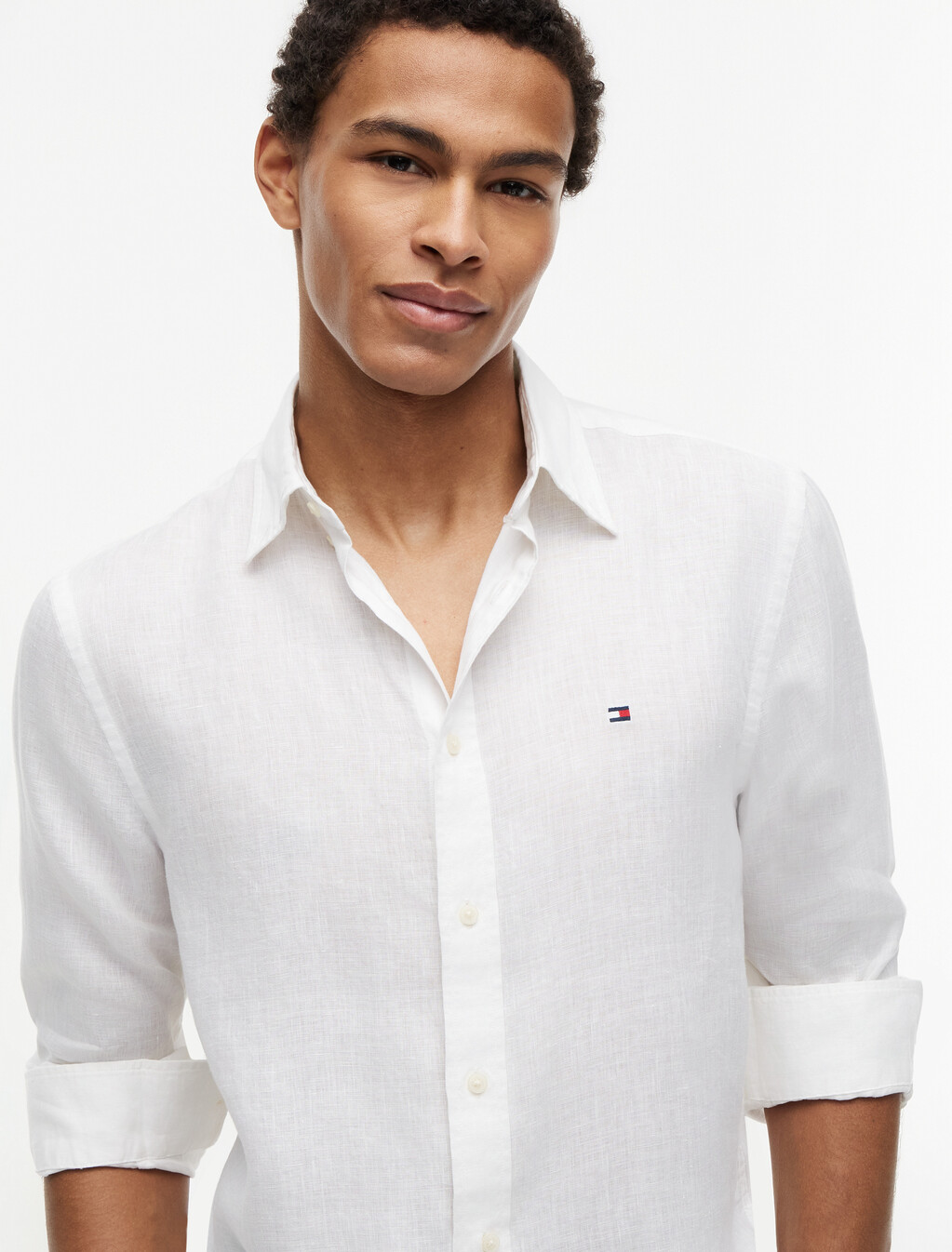 Asia Fit Pigment Dyed Shirt, White, hi-res