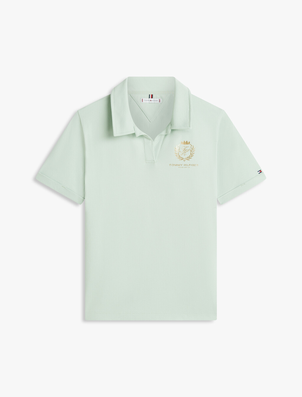 Lurex Varsity Regular Polo, Gentle Jade, hi-res
