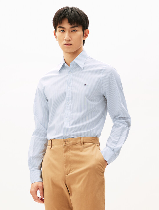 Stretch Poplin Stripe Shirt