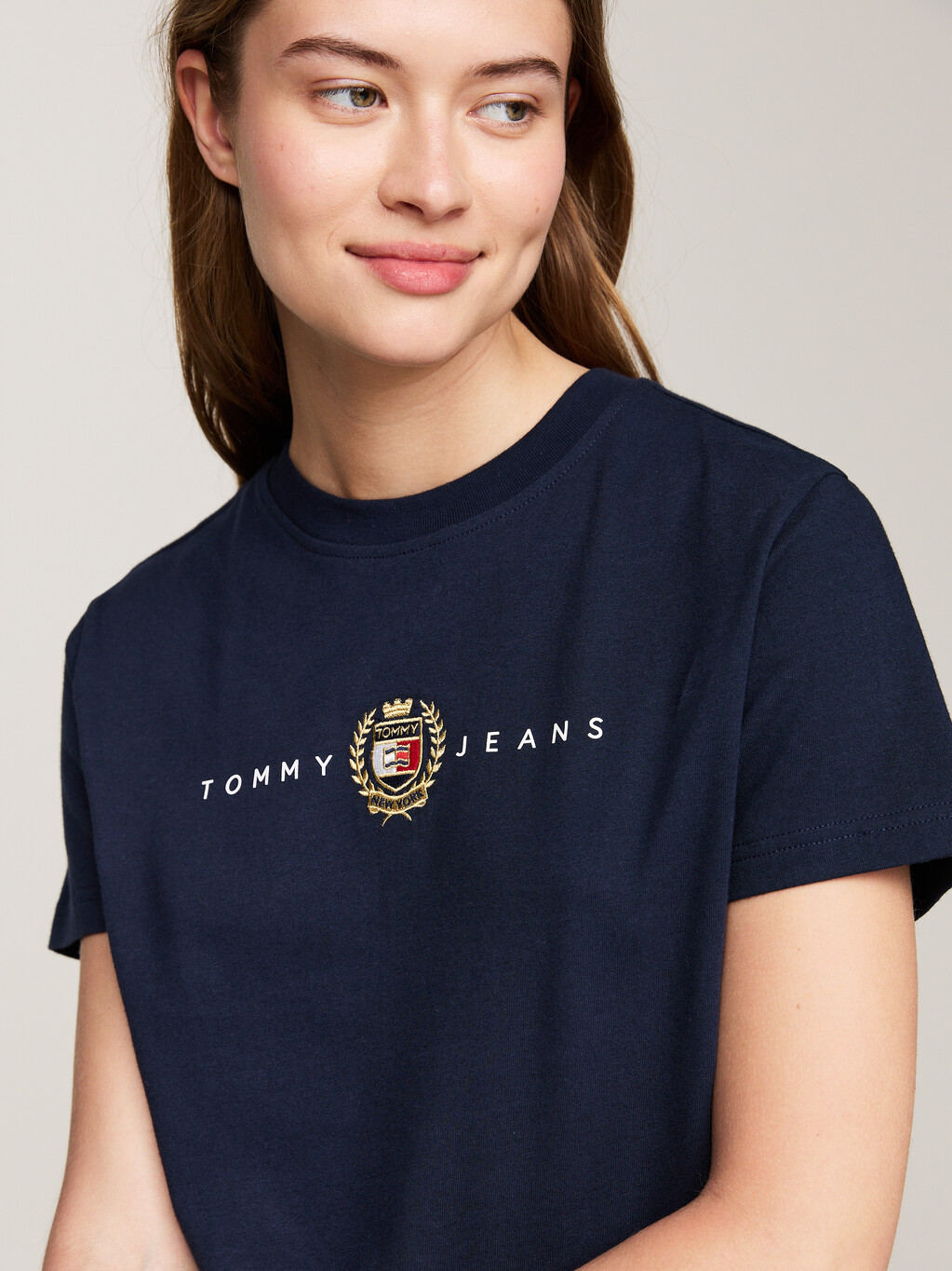 Tommy Prep Crew Neck T-Shirt, Dark Night Navy, hi-res