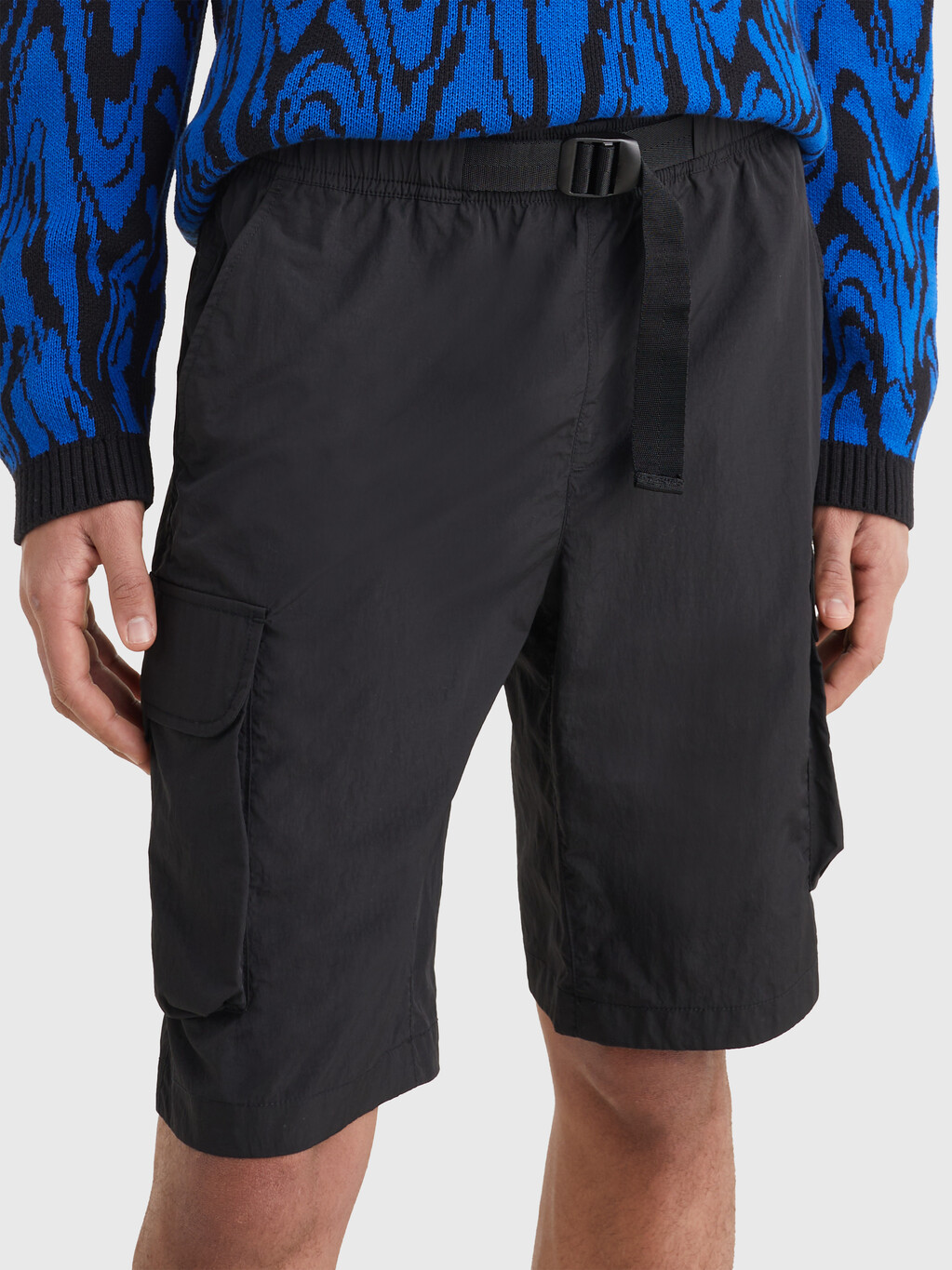 Ethan Belted Cargo Shorts | black | Tommy Hilfiger Singapore