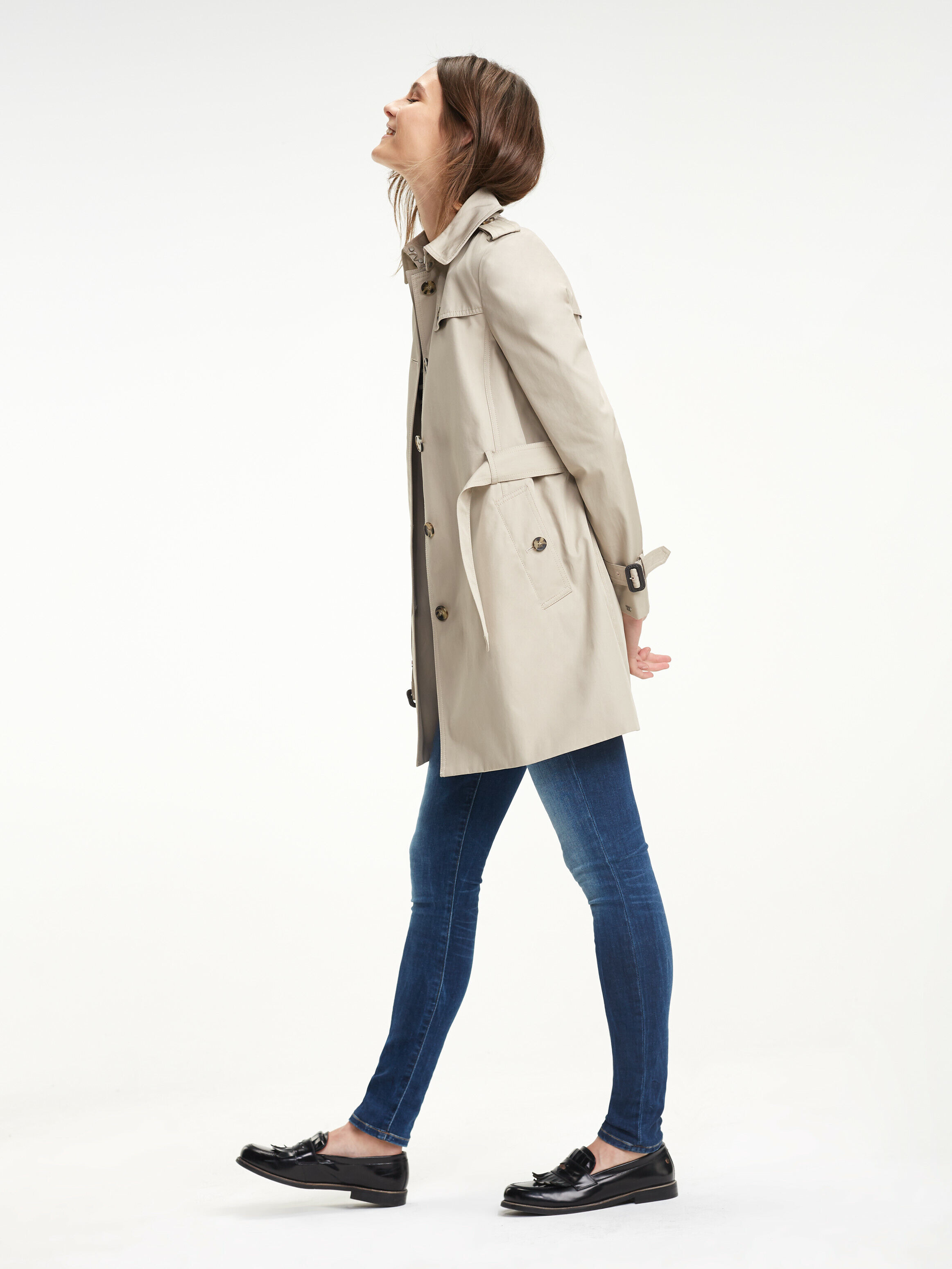 Heritage Single Breasted Trench grey Tommy Hilfiger Singapore