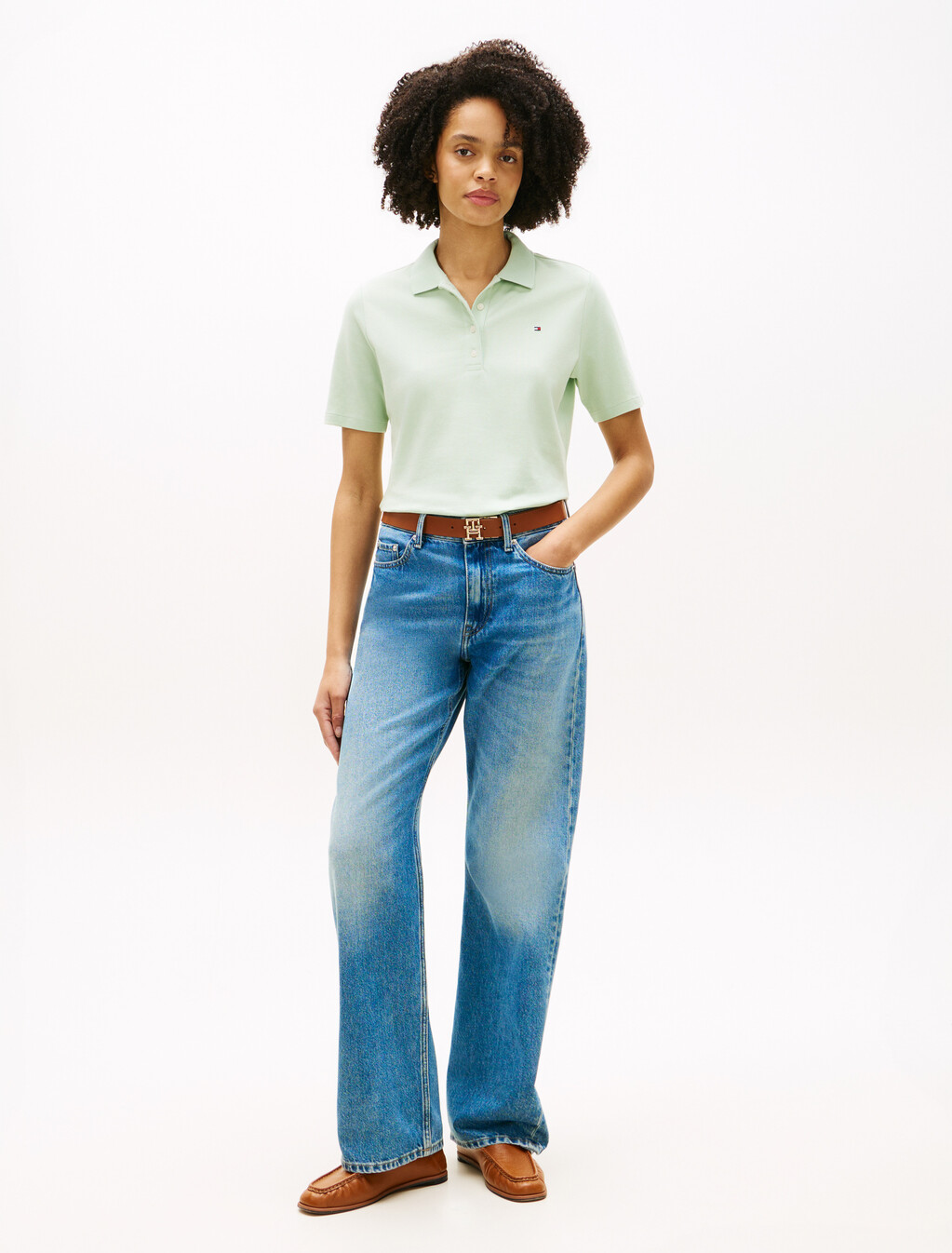 1985 Collection Flag Embroidery Regular Polo, Gentle Jade, hi-res