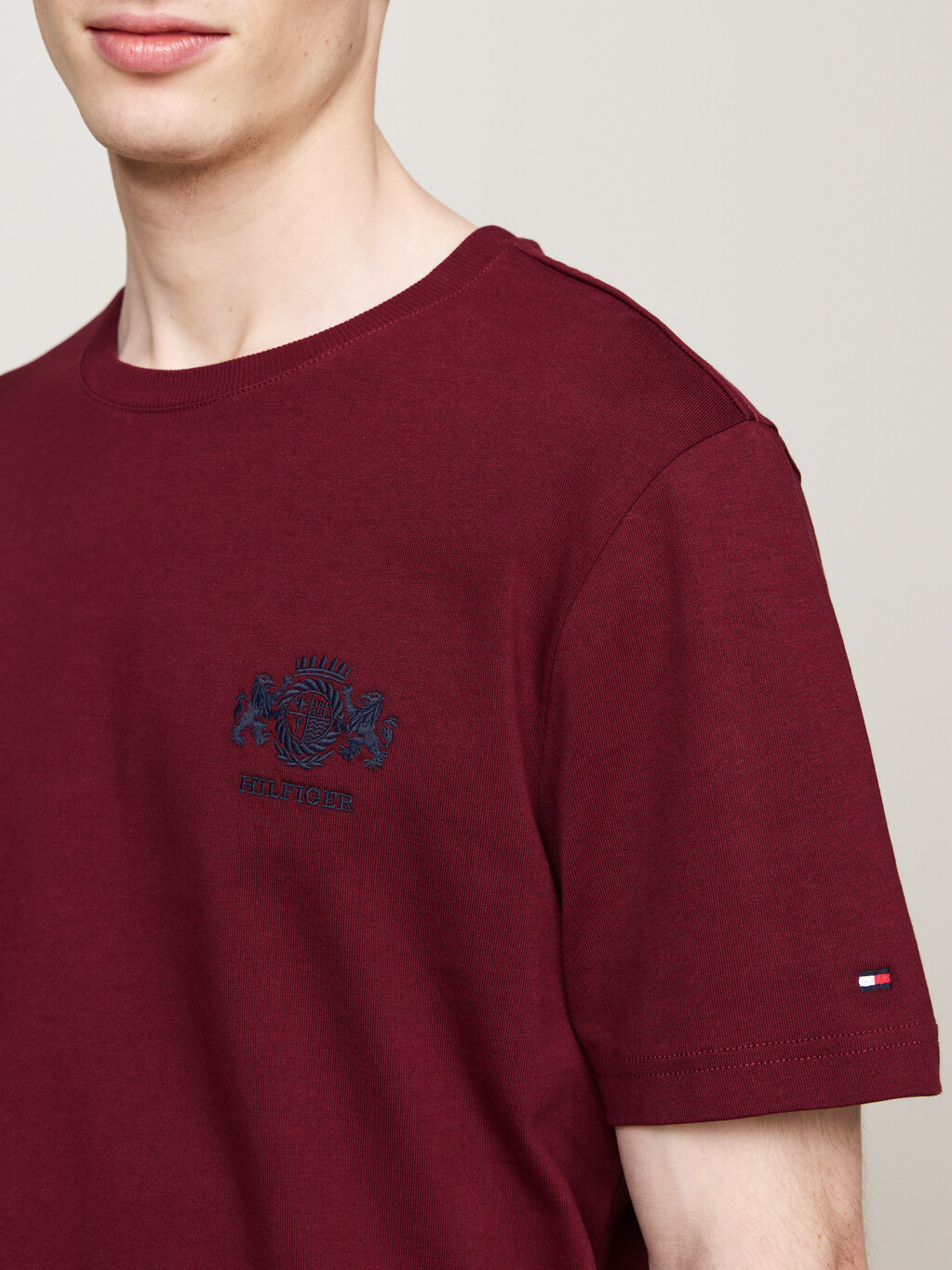 Logo Embroidery T-Shirt, Deep Rouge, hi-res