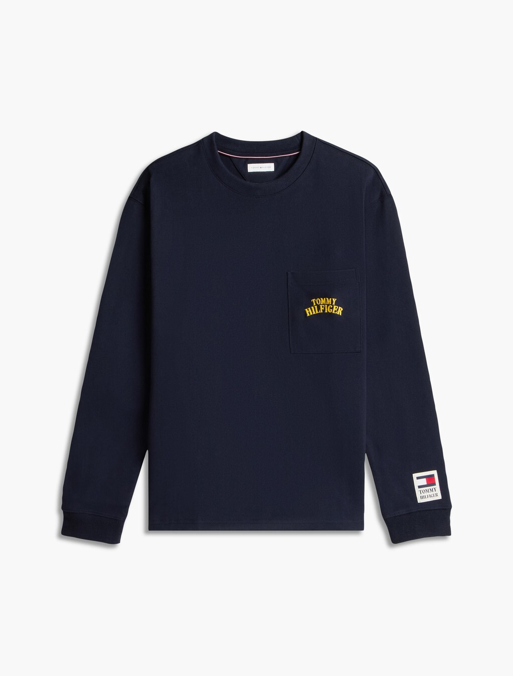 Varsity Logo Pocket Relaxed Long-Sleeve T-Shirt, Navy Blue, hi-res