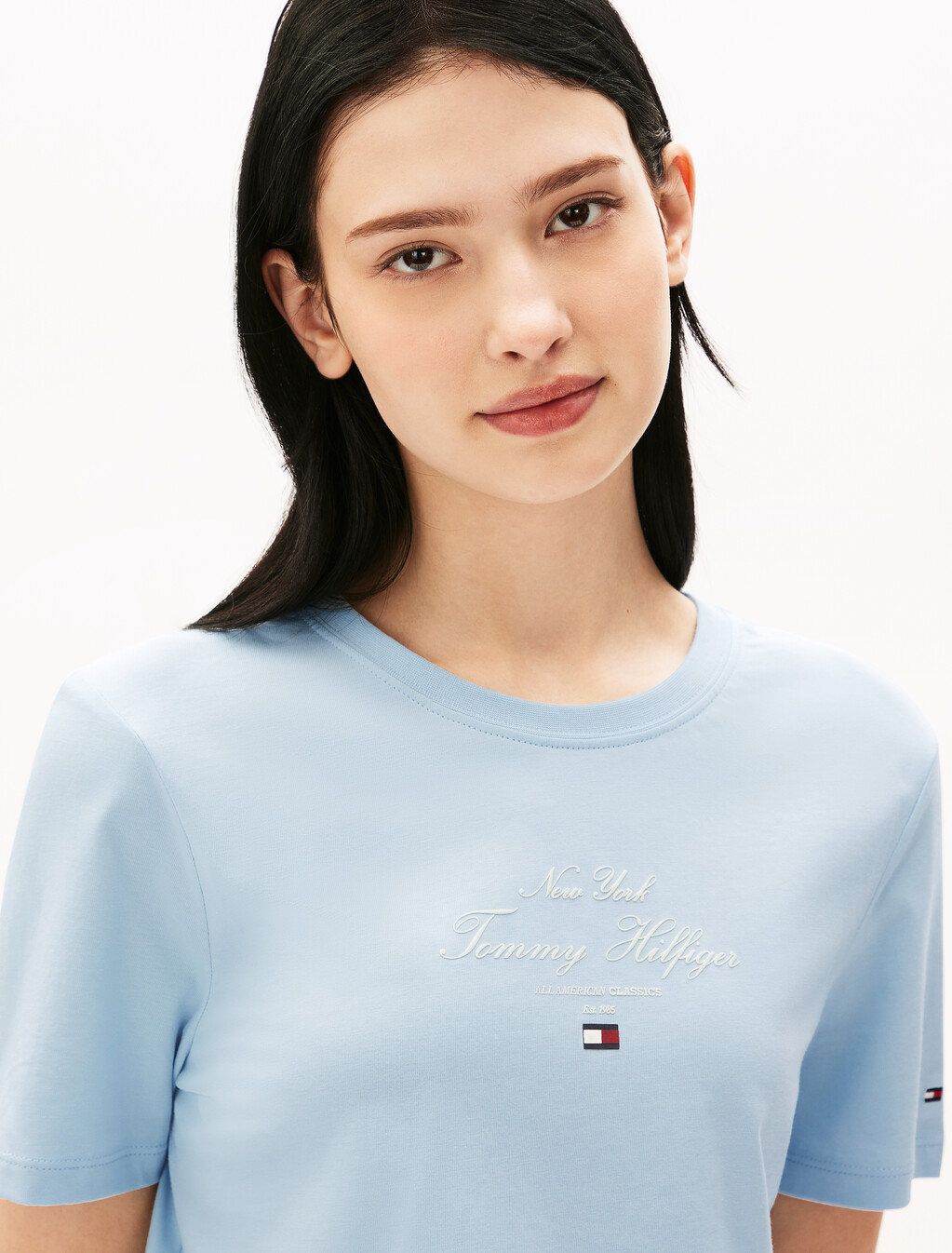 Script Logo T-Shirt, Breezy Blue, hi-res