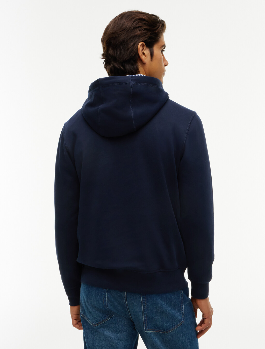 Tommy Logo Hoodie, Navy Blue, hi-res