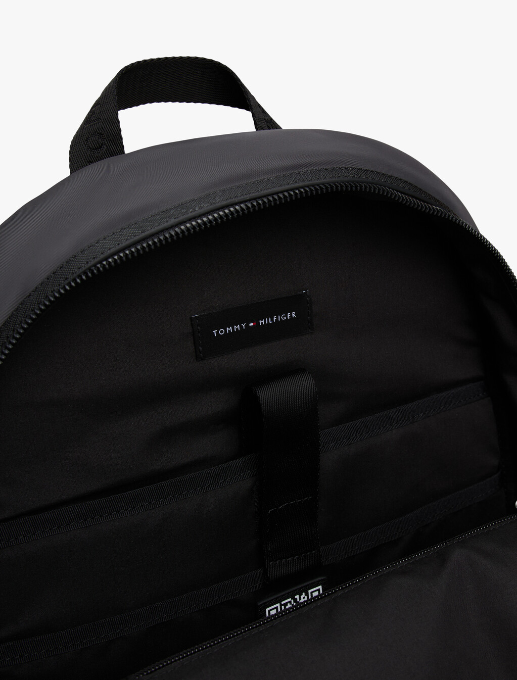 Textile Logo Patch Dome Backpack, Dark Grey, hi-res