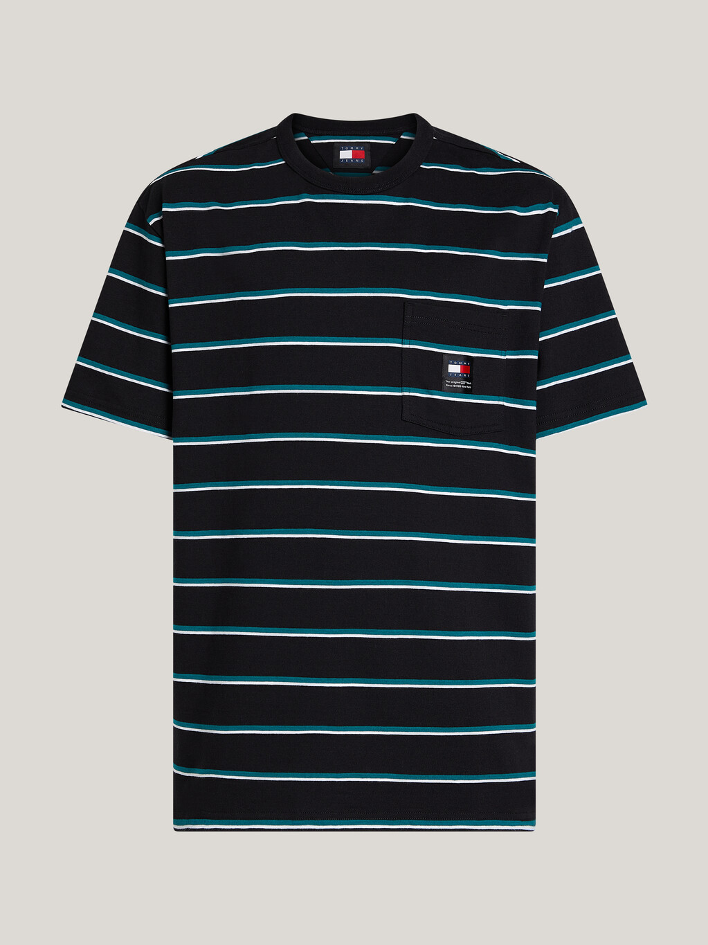 Stripe Transitional Cotton T-Shirt, Black, hi-res