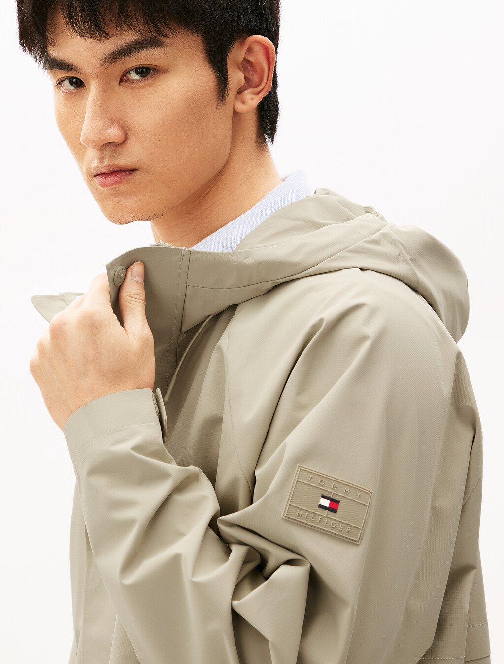 Technical Hooded Jacket, Sandalwood, hi-res