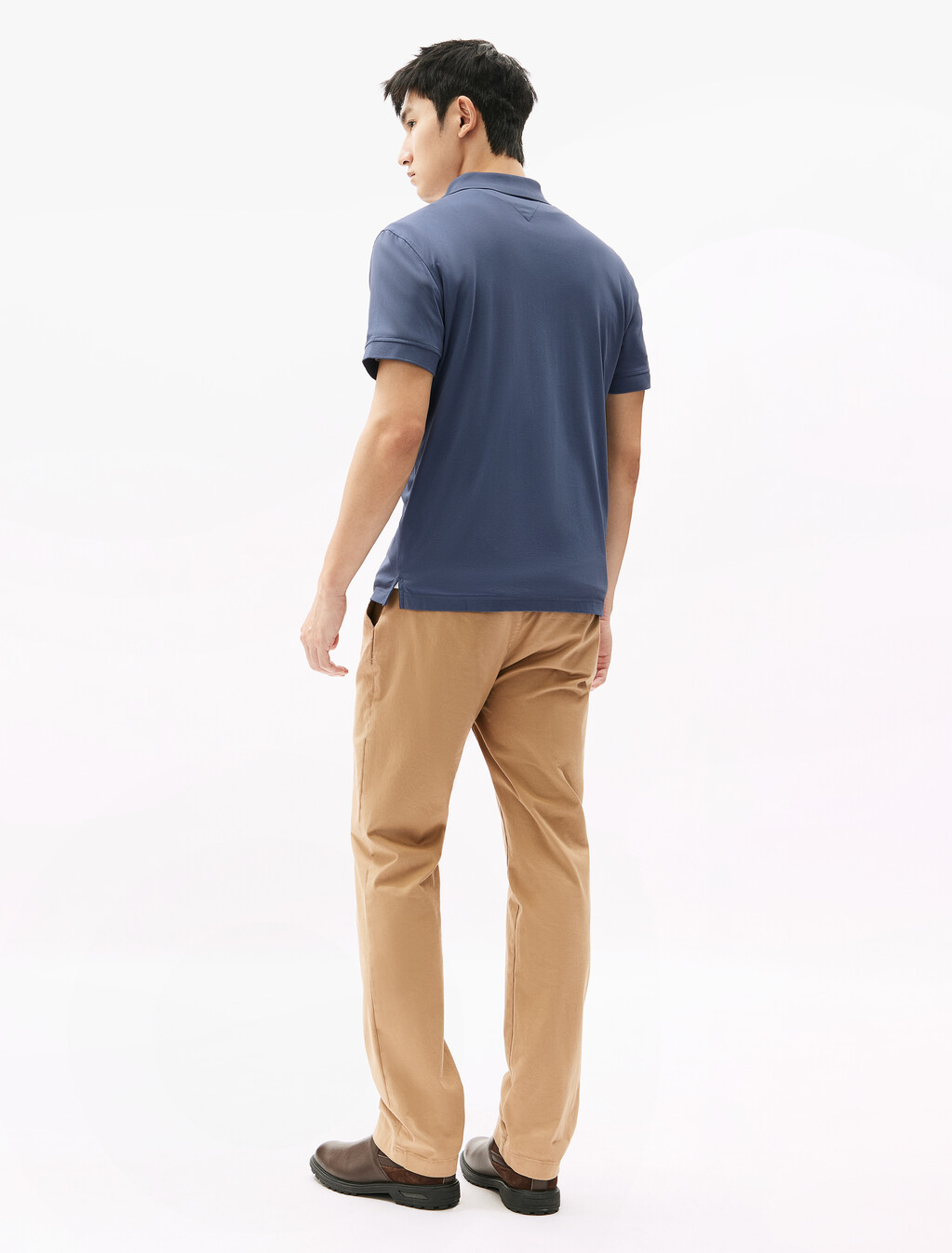 Cool Touch Silk Blend Polo, Faded Indigo, hi-res