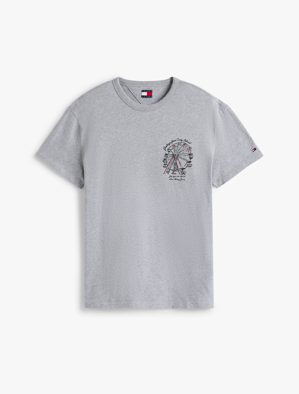 Novelty Fair Print T-Shirt, Grey Htr, hi-res